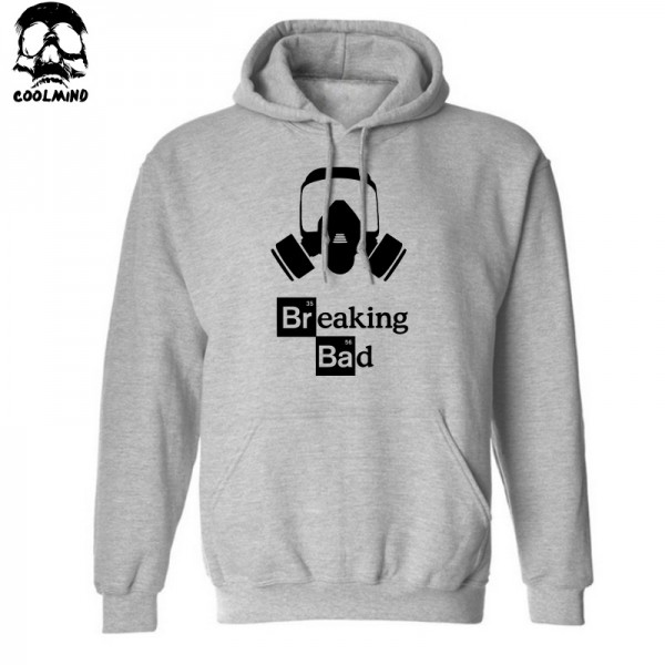  Top quality MEN heisenberg print cotton blend hoodies Breaking bad print men sweatshirt with hat 2016 H01