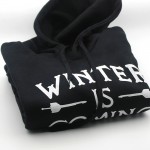  Top quality cotton blend game of thrones hoodies casual winter is coming sweatshirt with hat 2016 H01