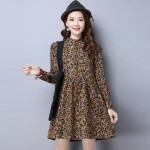  new fashion cotton linen vintage print  women casual loose autumn spring dress vestidos femininos party 2018 dresses