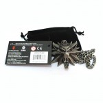 1 Bag and 1 Card The Witcher 3 Wild Hunt Medallion Pendant and Chain Necklace