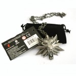 1 Bag and 1 Card The Witcher 3 Wild Hunt Medallion Pendant and Chain Necklace