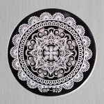 1 Pc BORN PRETTY Round 5.5cm Nail Art Stamp Template Arabesque Full Lace Flower Design Image Nail Stamping Plate BP-92