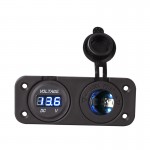 1 Piece Blue Led Dual 12v Car Cigarette Lighter Socket Splitter 12v USB 3.1A Power Adapter Charger Digital Voltmeter