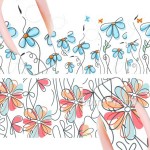 1 Sheet BORN PRETTY Nail Sticker Cute Flower Pattern Nail Art Water Decals Nail Transfer Stickers  BP-W17