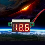 1 pc DC 4.7~32V No power supply needed Mini Red LED Panel Voltage Meter 3-Digital Adjustment Voltmeter 200ms/time