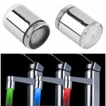 1 pc LED Light Water Faucet Tap Heads Temperature Sensor RGB Glow LED Shower Stream Bathroom Shower faucet 3 Color Changing