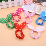 1 set 5 pcsHot Sale Fashion Girls Hair Band Mix Styles Polka Dot Bow Rabbit Ears Elastic Hair Rope Ponytail Holder Free Shipping