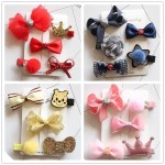 1 set cute bowknot baby girls kids hair clips pin bows barrette hairpin accessories for child hair ornaments hairclip headdress