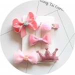 1 set cute bowknot baby girls kids hair clips pin bows barrette hairpin accessories for child hair ornaments hairclip headdress