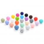 100pieces/lot Silicone Beads Baby Teething Beads 15mm Safe Food Grade Nursing Chewing Round Silicone Beads