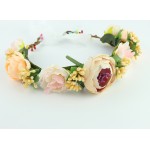 11 colors Handmade Fabric Camellia Flower Crown Bridal Hair Accessories Prom Flower Garland for Kids  health flower wreath
