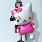 116*65cm Large Size Hello Kitty Cat Foil Balloons Cartoon Birthday Wedding Decoration Globos Party Inflatable Air Ballons