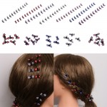 12 Pcs/Set Fashion Women Hairpins Crystal Flower Mini Barrettes Hair Claw Clamp Hair Clip Girls hair accessories 2017 Hot Sale