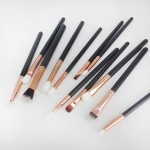 12Pcs Rose gold makeup brushes professional Eye Shadow Foundation Eyebrow oval Brush Cosmetic make up brush set toothbrush Tool