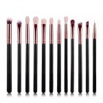 12Pcs Rose gold makeup brushes professional Eye Shadow Foundation Eyebrow oval Brush Cosmetic make up brush set toothbrush Tool