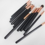 12Pcs Rose gold makeup brushes professional Eye Shadow Foundation Eyebrow oval Brush Cosmetic make up brush set toothbrush Tool