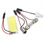 12V 2pcs Xenon HID super White 36 COB LED Dome Map Light Bulb with T10 Light Adapter Car Interior Panel Lamp Car-styling 