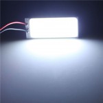 12V 2pcs Xenon HID super White 36 COB LED Dome Map Light Bulb with T10 Light Adapter Car Interior Panel Lamp Car-styling 