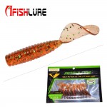 12pcs/lot Afishlure curly tail soft worm 45mm 1.2g artificial Panfish Crappie Bream Trout crankbait soft bait fishing lure