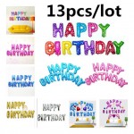 13pcs/lot Happy Birthday balloons Party Decoration Letters Alphabet Aluminum Helium balloon Foil Baloon Baby kids air Balloons