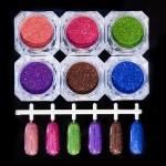 1.5g 1 Box Holographic Glitter Laser Powder Gorgeous Nail Glitter Chrome Pigment for DIY Nail Art Decorations 6 Colors Available