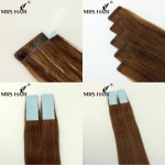 16inches Tape In Hair Extensions 20pcs Black Skin Weft Hair On Tape Straight Tape Hair Extensions Blonde Seamless Hair Brown