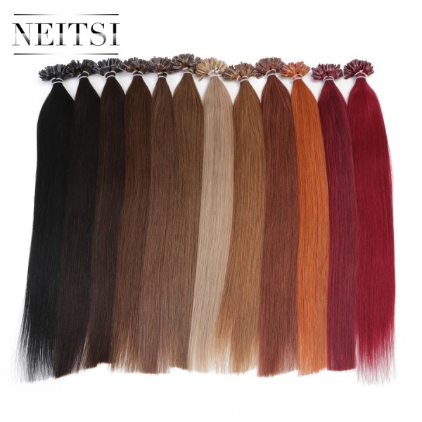 16" 20" 24" 1g/s 50g 100g Brazilian Remy Hair Keratin U Nail Tip Straight Human Hair Extensions New 2015 5A High Grade 16 colors