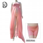 (170cm) Maternity Maxi Dress Boob Tube On Top with Shorts Free Size Split Front Chiffon For Photography Props Dress