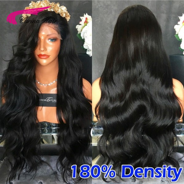 180% Density Brazilian Deep Body Wave Full Lace Human Hair Wigs For Black Women Lace Front Wigs With Baby Hair Glueless Wigs