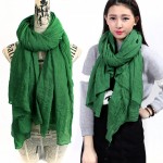 180*110cm Solid Color Winter Scarf Women Hijab Green Shawls And Scarves Ladies Wraps Scarf Female