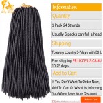 18'' Havana Mambo Faux Locs Crochet Hair 24Roots Faux Locks Crochet Braid hair Extensions 120g Goddess Faux Locs Crochet Hair