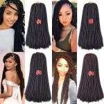 18'' Havana Mambo Faux Locs Crochet Hair 24Roots Faux Locks Crochet Braid hair Extensions 120g Goddess Faux Locs Crochet Hair