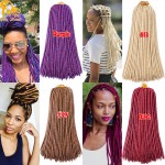 18'' Havana Mambo Faux Locs Crochet Hair 24Roots Faux Locks Crochet Braid hair Extensions 120g Goddess Faux Locs Crochet Hair