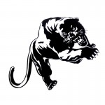 19.5*13.6CM Fiery Wild Panther Hunting Car Body Decal Car Stickers Motorcycle Decorations Black/Silver C9-2149