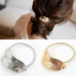 1PC Fashion Sexy Women Lady Leaf Hair Band Rope Headband Elastic Ponytail Holder Party Vacation Hairband 2016 New Hot