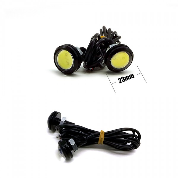 1Pcs Parking Light 23mm Eagle Eye Led Car Lights DRL Daytime Running Light 12V 9W Fog Tail LED Lamp Waterproof Reverse Lamp AC