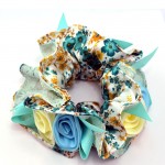 1Piece Hair Accessories for girl & women lace Hair Rope Super Elastic Headbands Floral printed Ponytail Scrunchie high quality