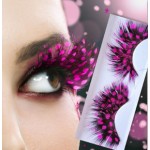 1pair Feather Ballet Fancy Dress Party Colorful False Eyelashes Artificial Individual Fake Eyelashes Make Up Lashes For Building