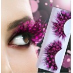 1pair Feather Ballet Fancy Dress Party Colorful False Eyelashes Artificial Individual Fake Eyelashes Make Up Lashes For Building