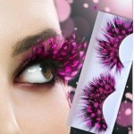 1pair Feather Ballet Fancy Dress Party Colorful False Eyelashes Artificial Individual Fake Eyelashes Make Up Lashes For Building