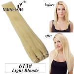 1pc Blonde Hair 613# Brazilian Virgin Hair Straight Bundles 100 Honey Beach Blonde Hair Colors Double Wefted Tissage Bresilienne