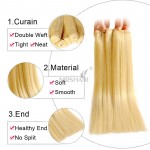 1pc Blonde Hair 613# Brazilian Virgin Hair Straight Bundles 100 Honey Beach Blonde Hair Colors Double Wefted Tissage Bresilienne