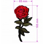 1pc Iron-on Sew-on Patches Red Rose Flower Embroidery Motif Applique Women DIY Clothes Sticker Wedding Patch Ornament Dress