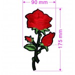 1pc Iron-on Sew-on Patches Red Rose Flower Embroidery Motif Applique Women DIY Clothes Sticker Wedding Patch Ornament Dress