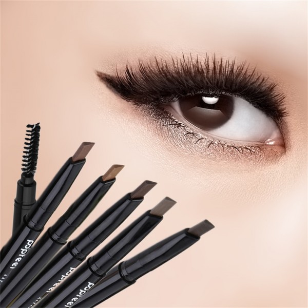 1pcs Women Ladies Waterproof Double Head Makeup Automatic Eyebrow Pencil with Eye Brows Brush Makeup Cosmetic Beauty Tools