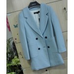 2015 Europen And American New Winter Coat And Cotton Double Breasted Woolen Jacket Slim Long Female Overcoat