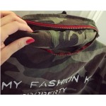 2015 New Arrival Spring Outerwear Jacket Women Female Coat Womens Army Green Camouflage Jacket