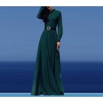 2015 Summer Style Beach Dress Women Long Sleeve Maxi Dress Vintage Clubwear Vestidos Elegant Long Dress Free Shipping DS-166