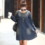 2015 new autumn denim dress female large size long sleeve women Jeans dress