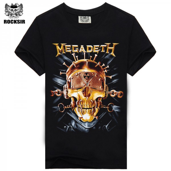 2015 summer men's t-shirt for men 100% cotton fashion Casual t-shirt O-neck Rock Tshirt T-shirt heavy metal S-XXXL